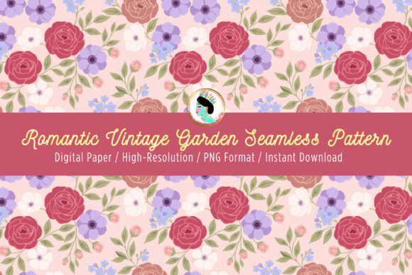 Download Pastel Romantic Flowers Seamless Pattern - Romantic flowers Collection