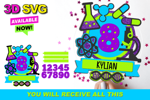 Download Shaker Cake Topper SVG Science - Science Collection