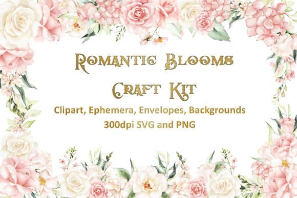 Download Romantic Flowers Clipart Sublimation SVG - Romantic flowers Collection