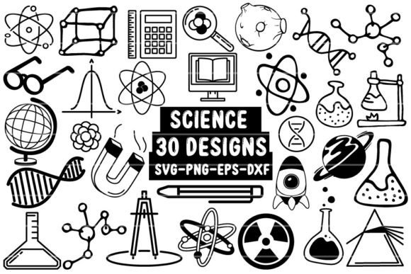 Download Science Bundle Silhouettes / Science SVG - Science Collection