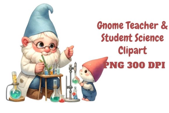 Download Gnome Teacher &amp; Student Science Clipart - Science Collection