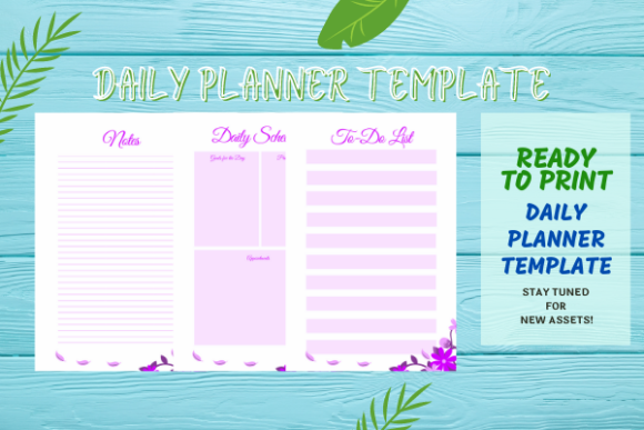 Download Purple Printable Floral Planner Template - Printable floral Collection